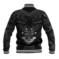 FSM Chuuk States Baseball Jacket Micronesia Vintage Polynesian Tribal Black Version LT9 - Polynesian Pride