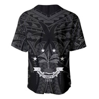 FSM Chuuk States Baseball Jersey Micronesia Vintage Polynesian Tribal Black Version LT9 - Polynesian Pride