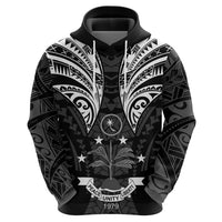 FSM Chuuk States Hoodie Micronesia Vintage Polynesian Tribal Black Version LT9 - Polynesian Pride