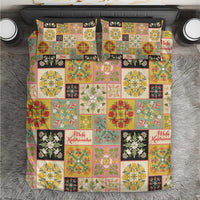Mele Kalikimaka Hawaii Christmas Bedding Set Melemele Mama Seamless Floral Motif - Polynesian Pride
