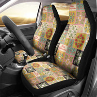 Mele Kalikimaka Hawaii Christmas Car Seat Cover Melemele Mama Seamless Floral Motif - Polynesian Pride