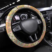 Mele Kalikimaka Hawaii Christmas Steering Wheel Cover Melemele Mama Seamless Floral Motif - Polynesian Pride