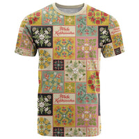 Mele Kalikimaka Hawaii Christmas T Shirt Melemele Mama Seamless Floral Motif - Polynesian Pride