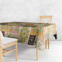Mele Kalikimaka Hawaii Christmas Tablecloth Melemele Mama Seamless Floral Motif - Polynesian Pride