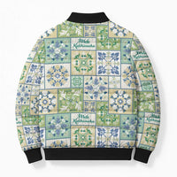 Mele Kalikimaka Hawaii Christmas Bomber Puffer Jacket Omaomao Seamless Floral Motif - Polynesian Pride