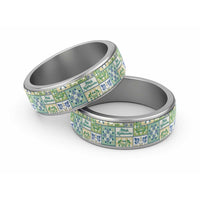 Mele Kalikimaka Hawaii Christmas Classic Ring Omaomao Seamless Floral Motif - Polynesian Pride