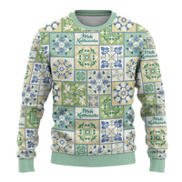 Mele Kalikimaka Hawaii Christmas Ugly Christmas Sweater Omaomao Seamless Floral Motif - Polynesian Pride