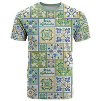 Mele Kalikimaka Hawaii Christmas T Shirt Omaomao Seamless Floral Motif - Polynesian Pride