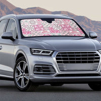 Mele Kalikimaka Hawaii Christmas Auto Sun Shade Akala Seamless Floral Motif - Polynesian Pride