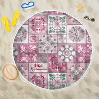 Mele Kalikimaka Hawaii Christmas Beach Blanket Akala Seamless Floral Motif - Polynesian Pride