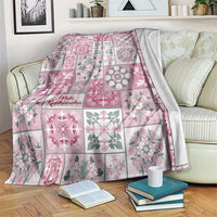 Mele Kalikimaka Hawaii Christmas Blanket Akala Seamless Floral Motif - Polynesian Pride