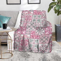 Mele Kalikimaka Hawaii Christmas Blanket Akala Seamless Floral Motif - Polynesian Pride