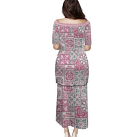 Mele Kalikimaka Hawaii Christmas Family Matching Puletasi and Hawaiian Shirt Akala Seamless Floral Motif - Polynesian Pride