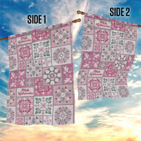 Mele Kalikimaka Hawaii Christmas Garden Flag Akala Seamless Floral Motif - Polynesian Pride