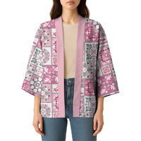 Mele Kalikimaka Hawaii Christmas Kimono Akala Seamless Floral Motif - Polynesian Pride