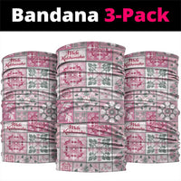 Mele Kalikimaka Hawaii Christmas Neck Gaiter Akala Seamless Floral Motif - Polynesian Pride