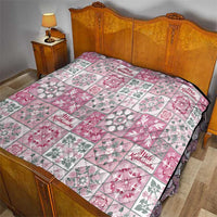 Mele Kalikimaka Hawaii Christmas Quilt Akala Seamless Floral Motif - Polynesian Pride