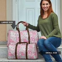 Mele Kalikimaka Hawaii Christmas Travel Bag Akala Seamless Floral Motif - Polynesian Pride