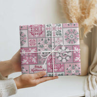 Mele Kalikimaka Hawaii Christmas Wrapping Paper Akala Seamless Floral Motif - Polynesian Pride