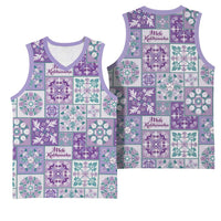 Mele Kalikimaka Hawaii Christmas Basketball Jersey Poni Seamless Floral Motif - Polynesian Pride