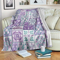 Mele Kalikimaka Hawaii Christmas Blanket Poni Seamless Floral Motif - Polynesian Pride