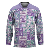 Mele Kalikimaka Hawaii Christmas Hockey Jersey Poni Seamless Floral Motif - Polynesian Pride