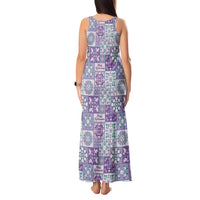 Mele Kalikimaka Hawaii Christmas Tank Maxi Dress Poni Seamless Floral Motif - Polynesian Pride