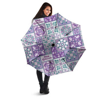 Mele Kalikimaka Hawaii Christmas Umbrella Poni Seamless Floral Motif - Polynesian Pride