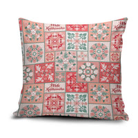 Mele Kalikimaka Hawaii Christmas Pillow Cover Ulaula Seamless Floral Motif - Polynesian Pride