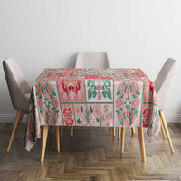 Mele Kalikimaka Hawaii Christmas Tablecloth Ulaula Seamless Floral Motif - Polynesian Pride