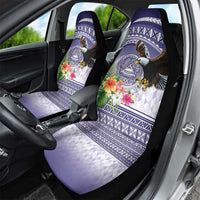 American Samoa Bald Eagle Car Seat Cover Polynesian Tropical Flowers LT9 - Polynesian Pride