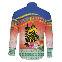 New Caledonia Nautilus Shell Family Matching Off The Shoulder Long Sleeve Dress and Hawaiian Shirt Polynesian Tropical Flowers