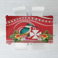 Wallis et Futuna Kingfisher Tablecloth Polynesian Tropical Flowers