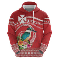 Wallis et Futuna Kingfisher Zip Hoodie Polynesian Tropical Flowers LT9 - Polynesian Pride