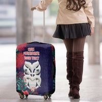 Maori Wheku Meri Kirihimete Personalised Luggage Cover All Blue Indigenous Maori Motif - Polynesian Pride