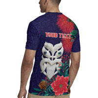 Maori Wheku Meri Kirihimete Personalised Rugby Jersey All Blue Indigenous Maori Motif - Polynesian Pride
