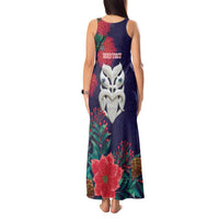 Maori Wheku Meri Kirihimete Personalised Tank Maxi Dress All Blue Indigenous Maori Motif - Polynesian Pride