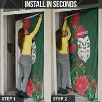 Maori Wheku Meri Kirihimete Personalised Door Cover All Green Indigenous Maori Motif - Polynesian Pride