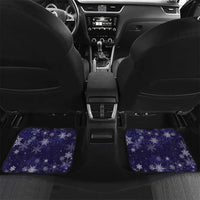Tui Meri Kirihimete Personalised Car Mats Pohutukawa Flowers Blue Motif - Polynesian Pride
