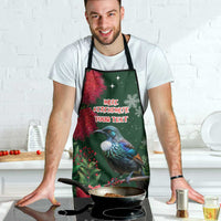 Tui Meri Kirihimete Personalised Apron Pohutukawa Flowers Green Motif - Polynesian Pride
