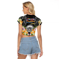 Pasifika Vibes Festival 2024 Raglan Cropped T Shirt Kanaka Maoli With Hawaiian Islands LT9 - Polynesian Pride