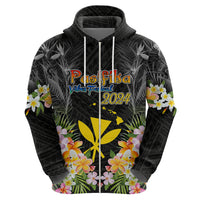 Pasifika Vibes Festival 2024 Zip Hoodie Kanaka Maoli With Hawaiian Islands LT9 - Polynesian Pride