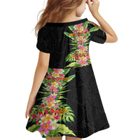 Hawaii Tropical Flowers Tribal Pattern Family Matching Tank Maxi Dress and Hawaiian Shirt No1 LT9 - Polynesian Pride