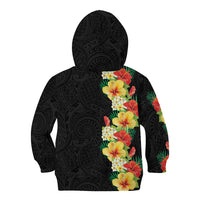 Hawaii Tropical Flowers Tribal Pattern Kid Hoodie No2 LT9 - Polynesian Pride