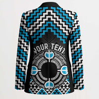 Personalised Aotearoa Niho Taniwha Motif Blazer Blue Style - Polynesian Pride