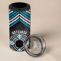 Personalised Aotearoa Niho Taniwha Motif 4 in 1 Can Cooler Tumbler Blue Style