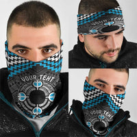 Personalised Aotearoa Niho Taniwha Motif Neck Gaiter Blue Style LT9 - Polynesian Pride