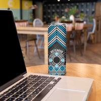 Personalised Aotearoa Niho Taniwha Motif Skinny Tumbler Blue Style