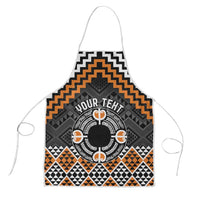 Personalised Aotearoa Niho Taniwha Motif Apron Gold Style - Polynesian Pride