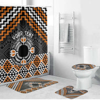 Personalised Aotearoa Niho Taniwha Motif Bathroom Set Gold Style - Polynesian Pride